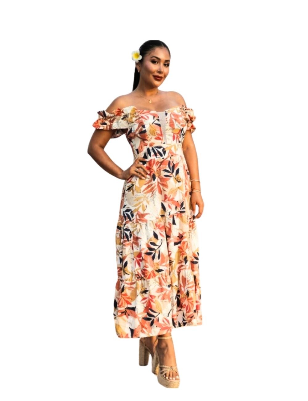 Vestido Largo Floreado - Modelo Andy