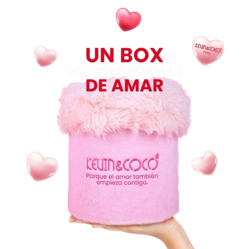 Pink Love Box - Cosmetiquera de Peluche