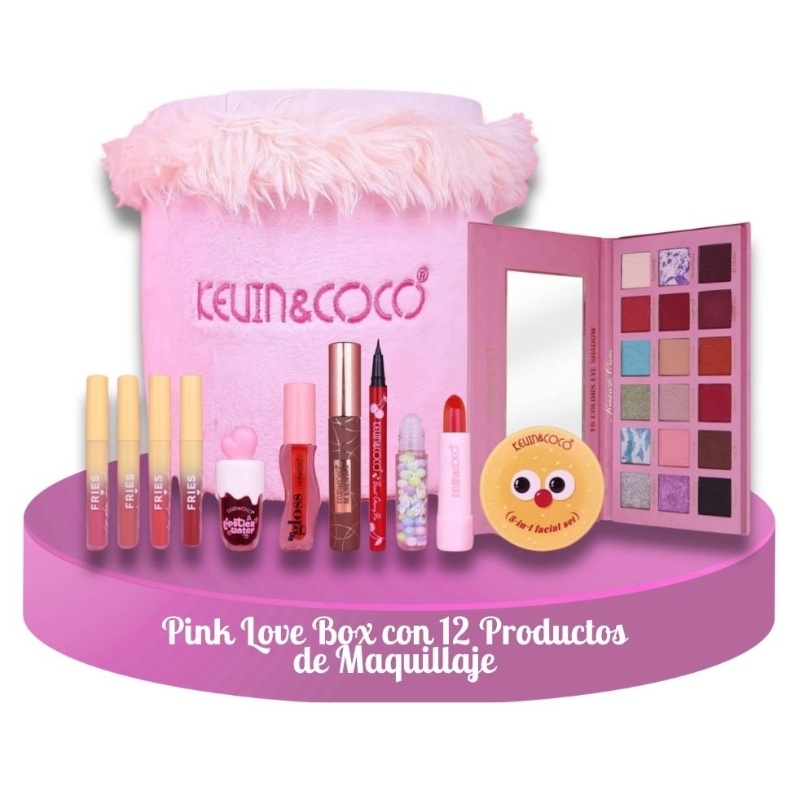 Pink Love Box - Cosmetiquera de Peluche