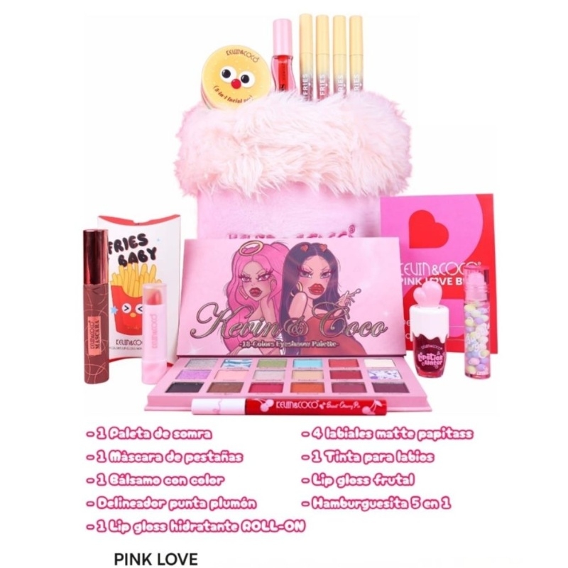 Pink Love Box - Cosmetiquera de Peluche