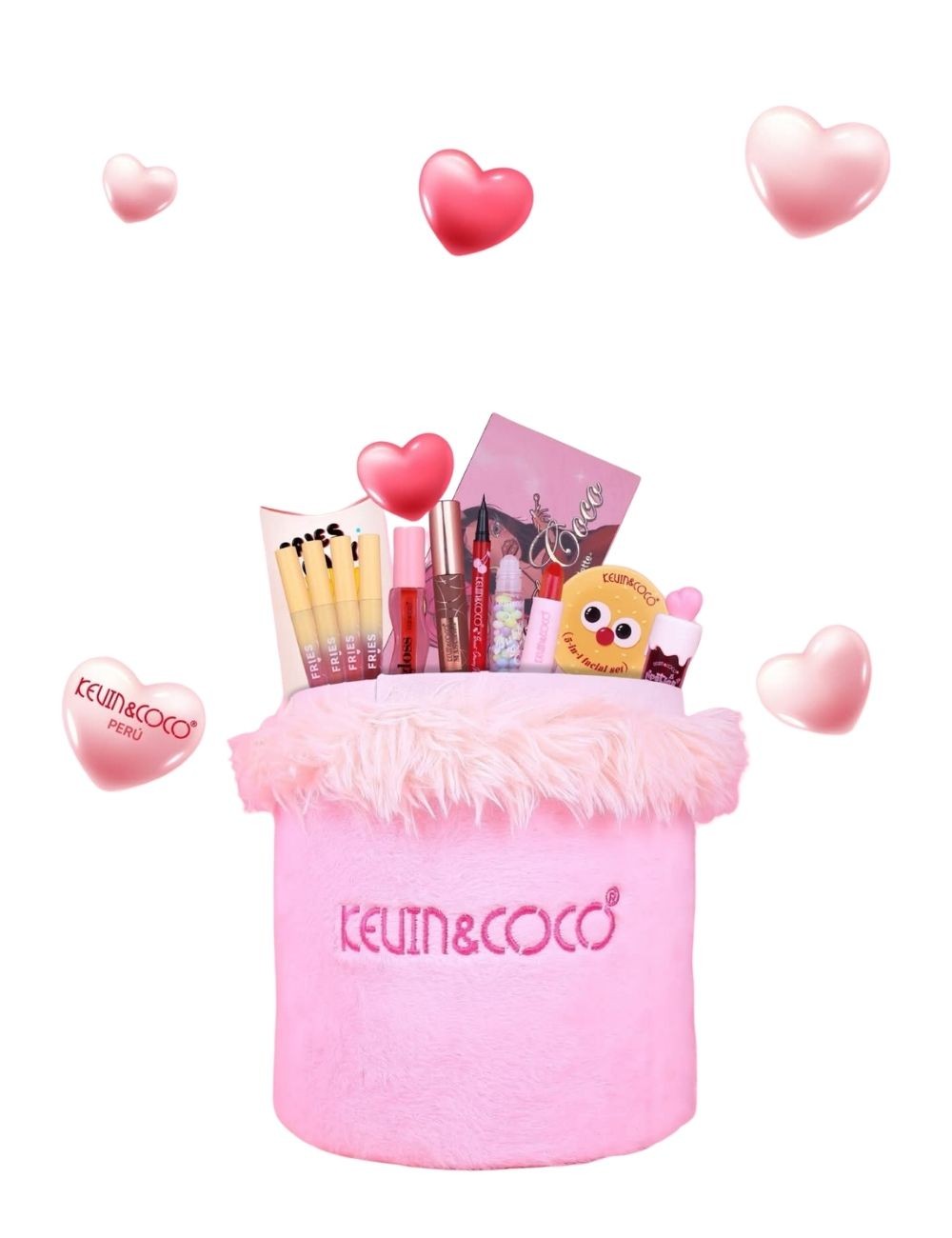 Pink Love Box - Cosmetiquera de Peluche