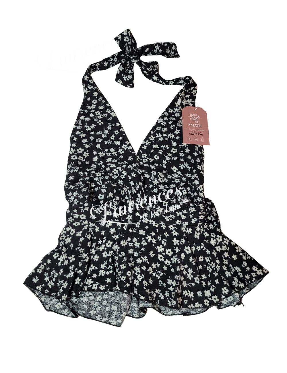 Blusa de Flores color Negro